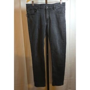 Zadig & Voltaire David Faux Noir Jeans Men's 29 Black Wash Denim Slim Button Fly